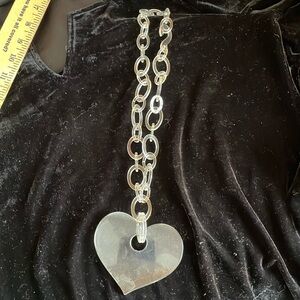 Vintage plastic heart shaped necklace